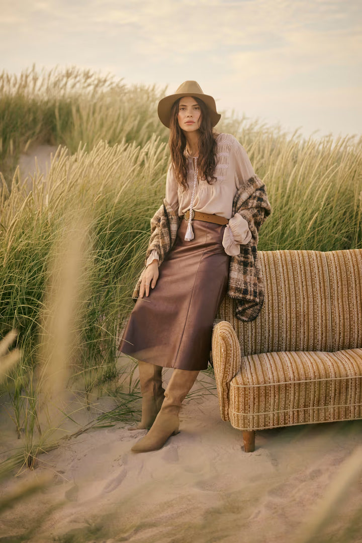 CREAM CRPaloma Skirt Brown Washed