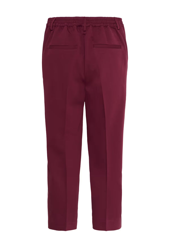 KAFFE KAsakura HW Cropped Pants Windsor Wine