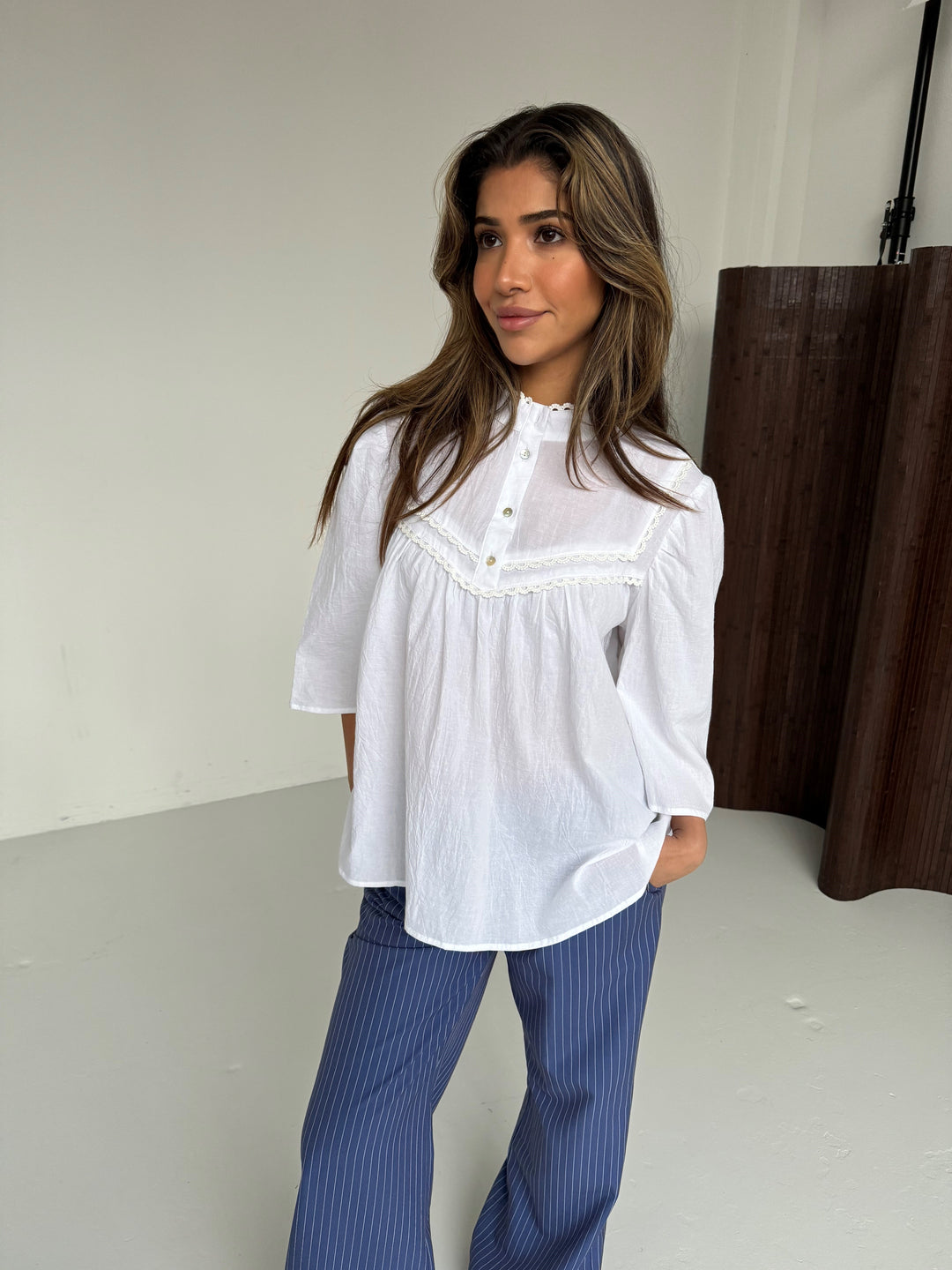 CONTINUE Isa Blouse White
