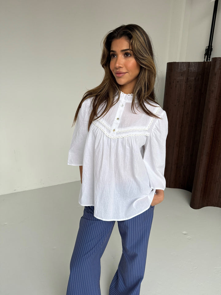 CONTINUE Isa Blouse White