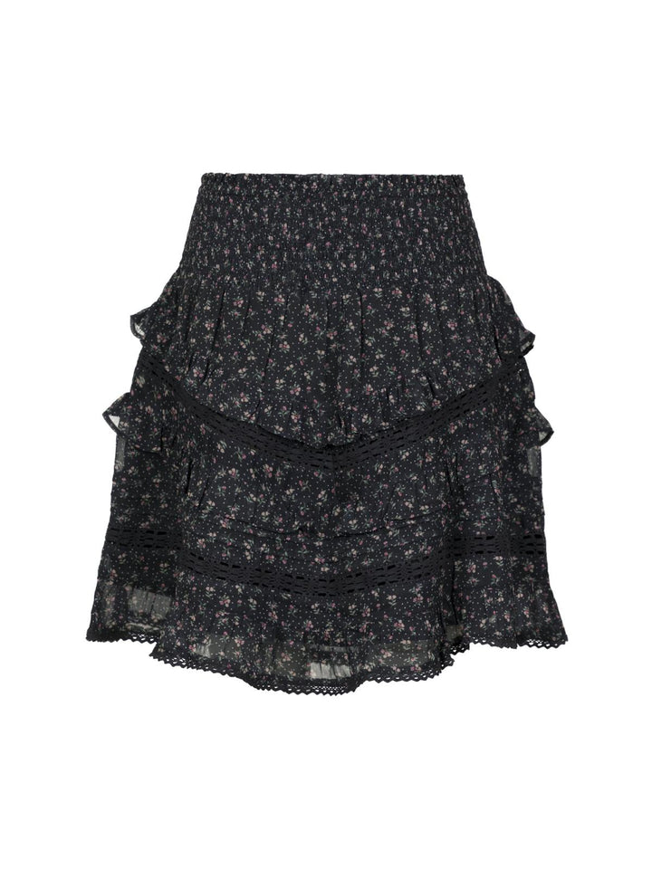 NEO NOIR Donna Mini Rose Skirt Black