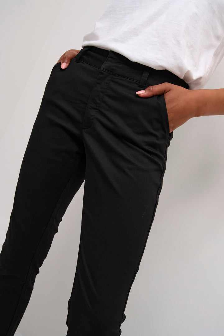 KAFFE KAlea 7/8 Chino Pant Black Deep