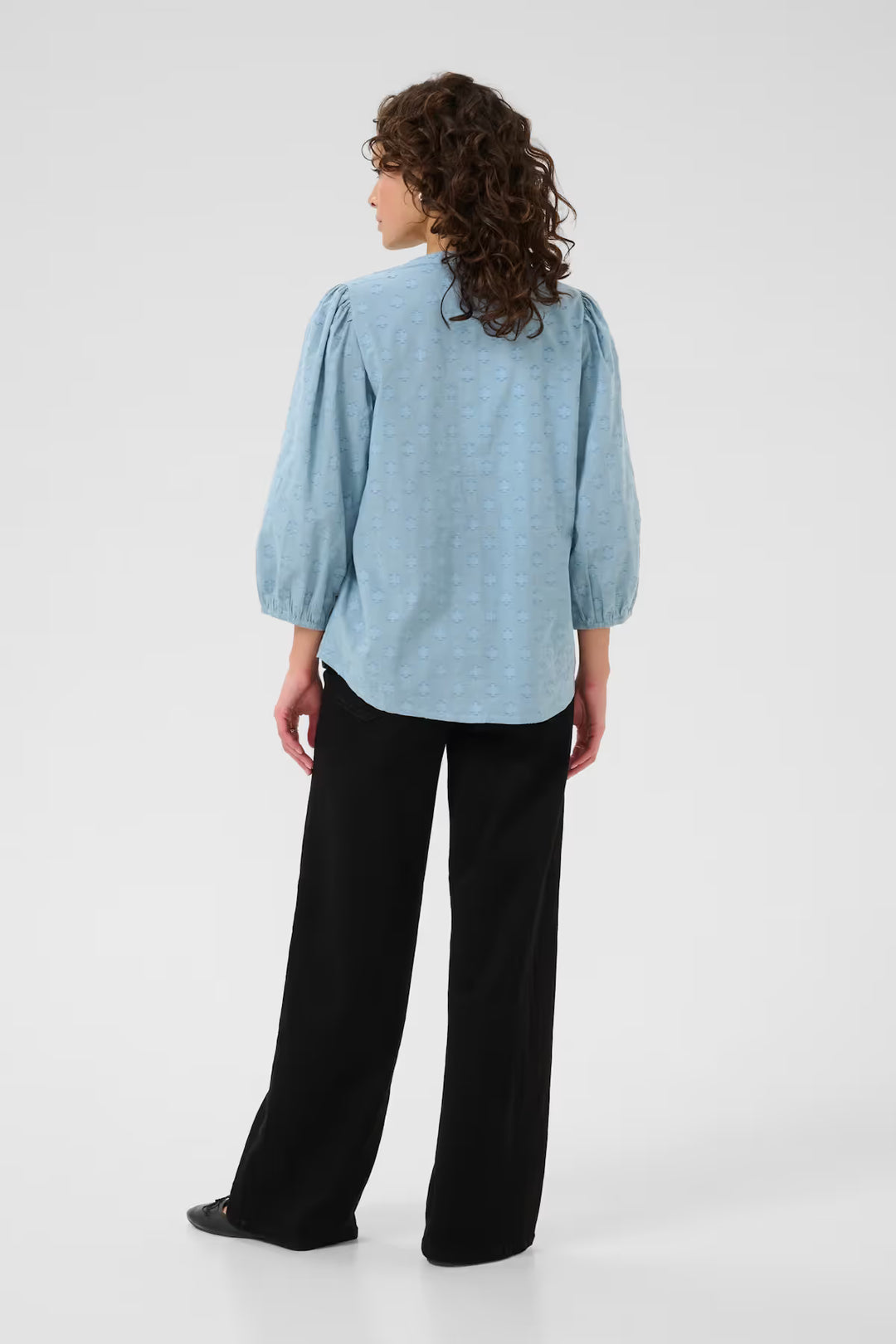 KAFFE KAenya Blouse 3/4 SL Windward Blue