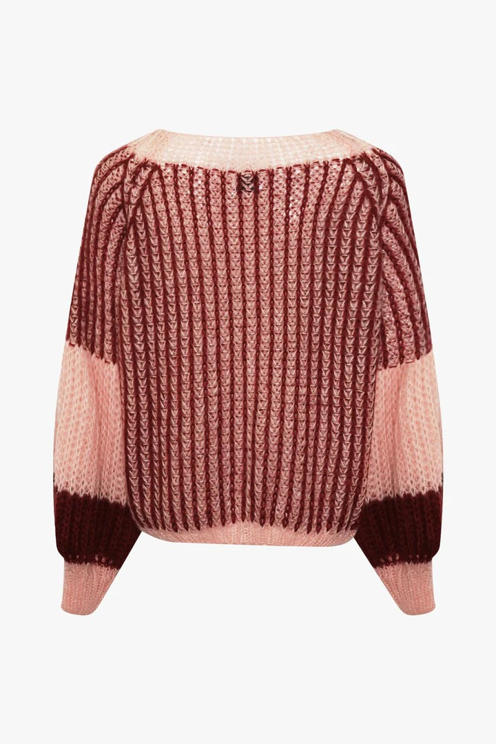 NOELLA Liana Knit Sweater Rust Blush Combo