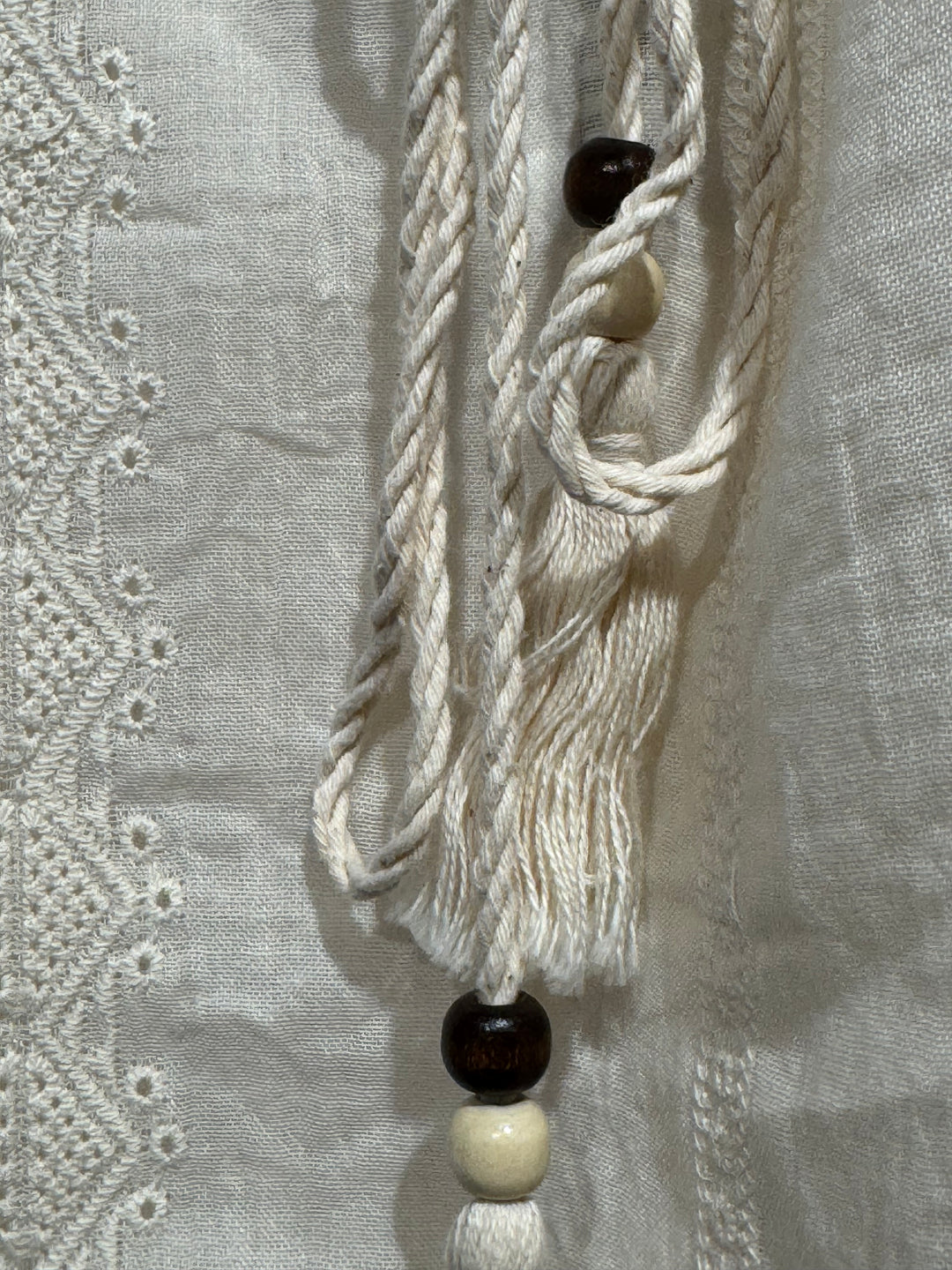 COPENHAGEN LUXE Boho-Inspired Tunic Top Creme