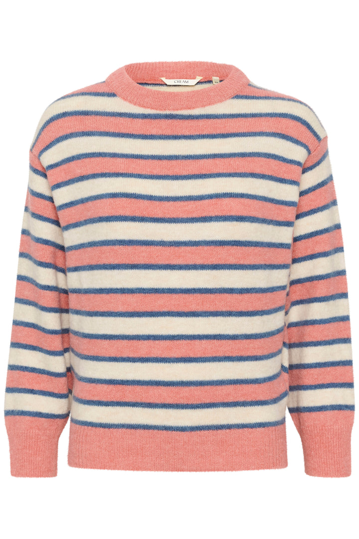 CREAM CRRayne Knit Pullover Peach Cream Stripe