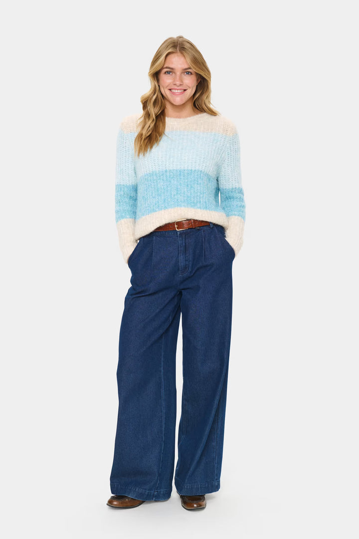 SAINT TROPEZ MandySZ Pullover Aqua Haze Melange