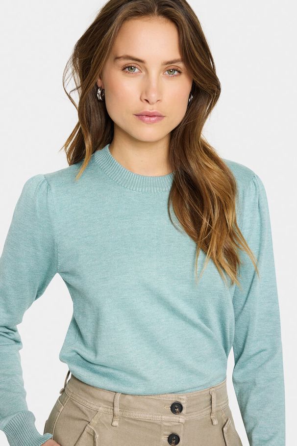 SAINT TROPEZ MilaSZ Pullover Blue Surf Melange