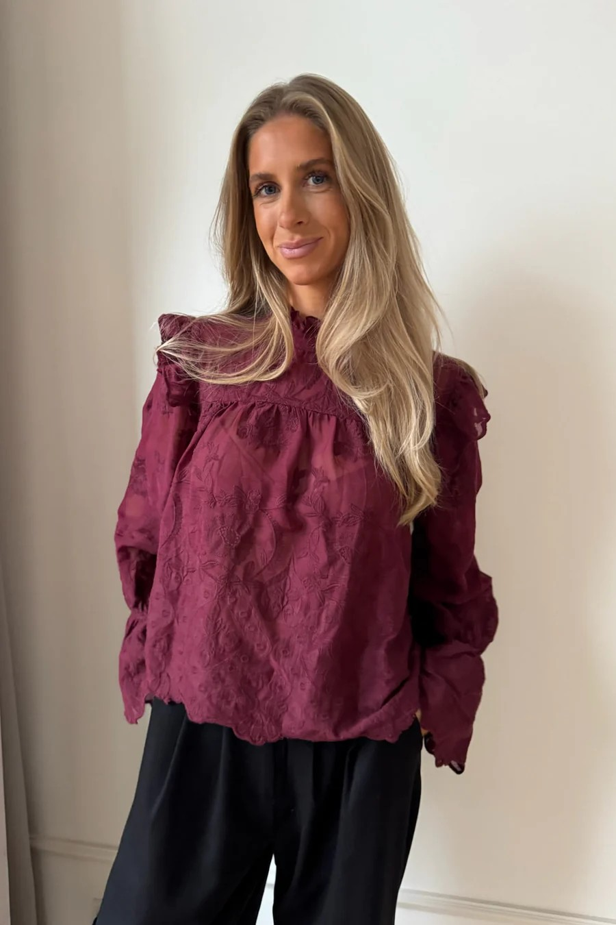 BYIC EllinorIC Lace Shirt Vintage Bordeaux