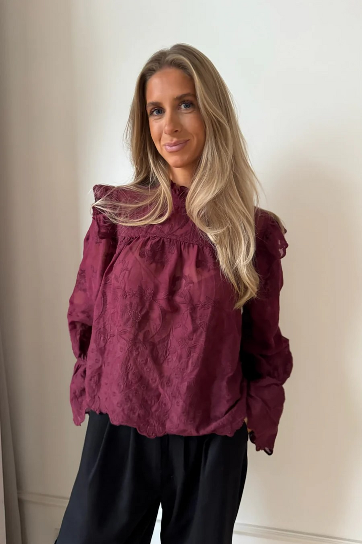 BYIC EllinorIC Lace Shirt Vintage Bordeaux