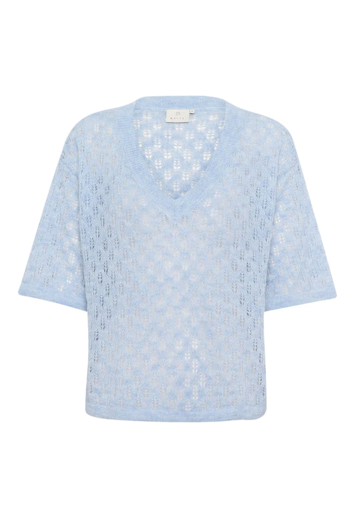 KAFFE KAlourine V-Neck Pullover Windsurfer Melange