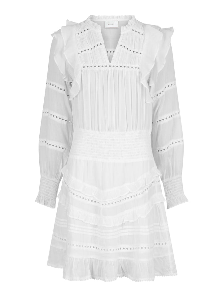 NEO NOIR Harmoni S Voile Dress White