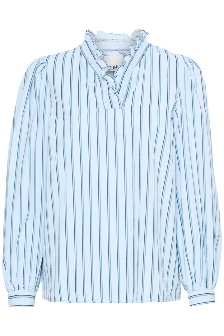 ICHI IXlaina LS2 Cashmere Blue Stripe