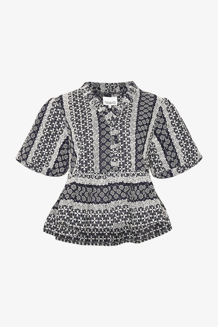 NOELLA Lorraine Blouse Navy Sugar Combo