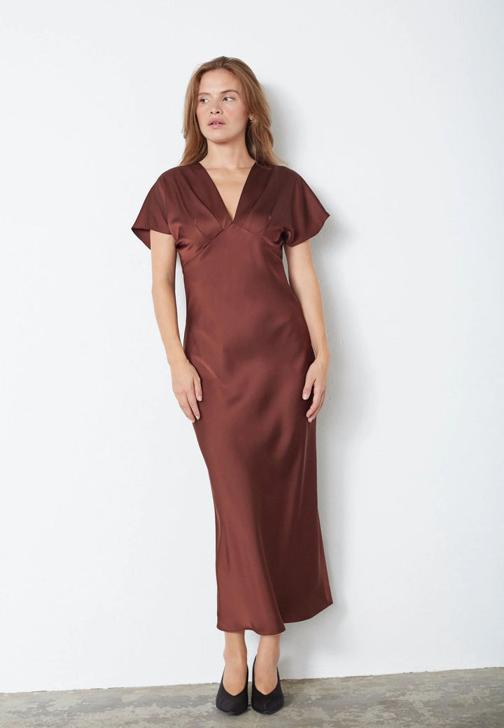 CO´COUTURE SafiraCC V-Dress Dark Brown