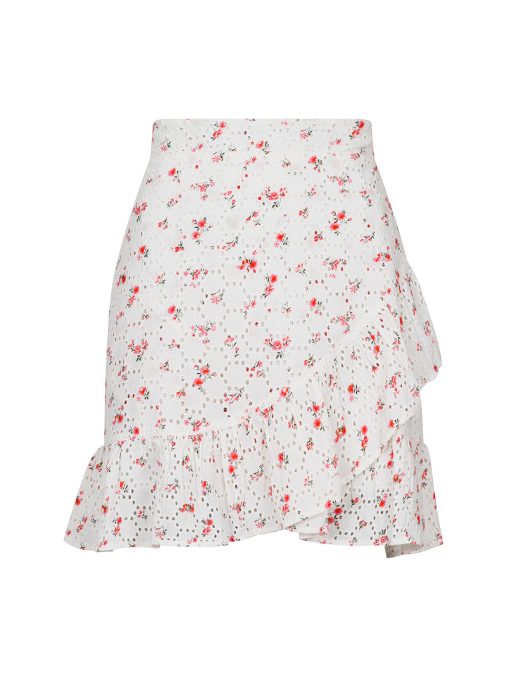 NEO NOIR Bekka Embroidery Rose Skirt Pink