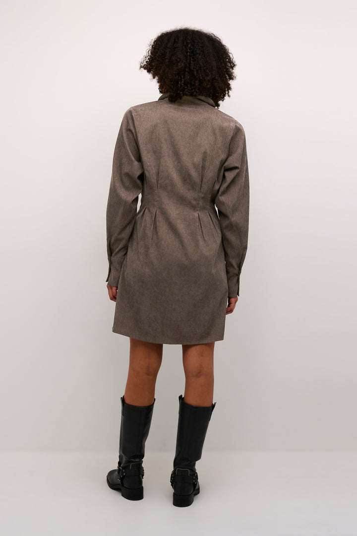 KAFFE KAhermine Shirt Dress Major Brown C.