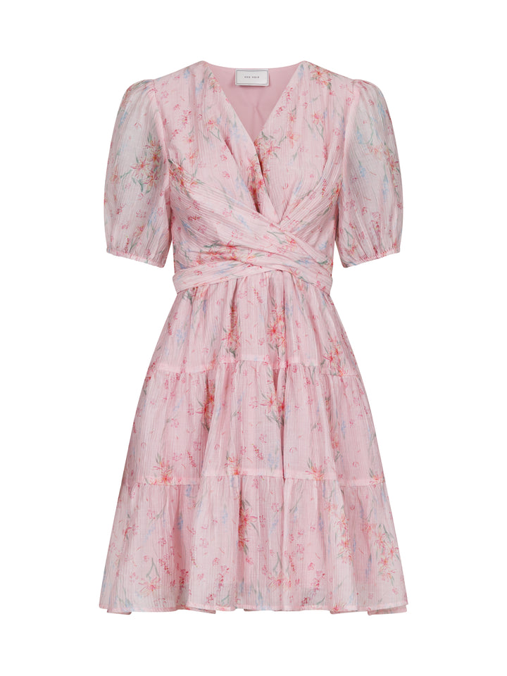 NEO NOIR Wendi Flower Crepe Dress Light Pink