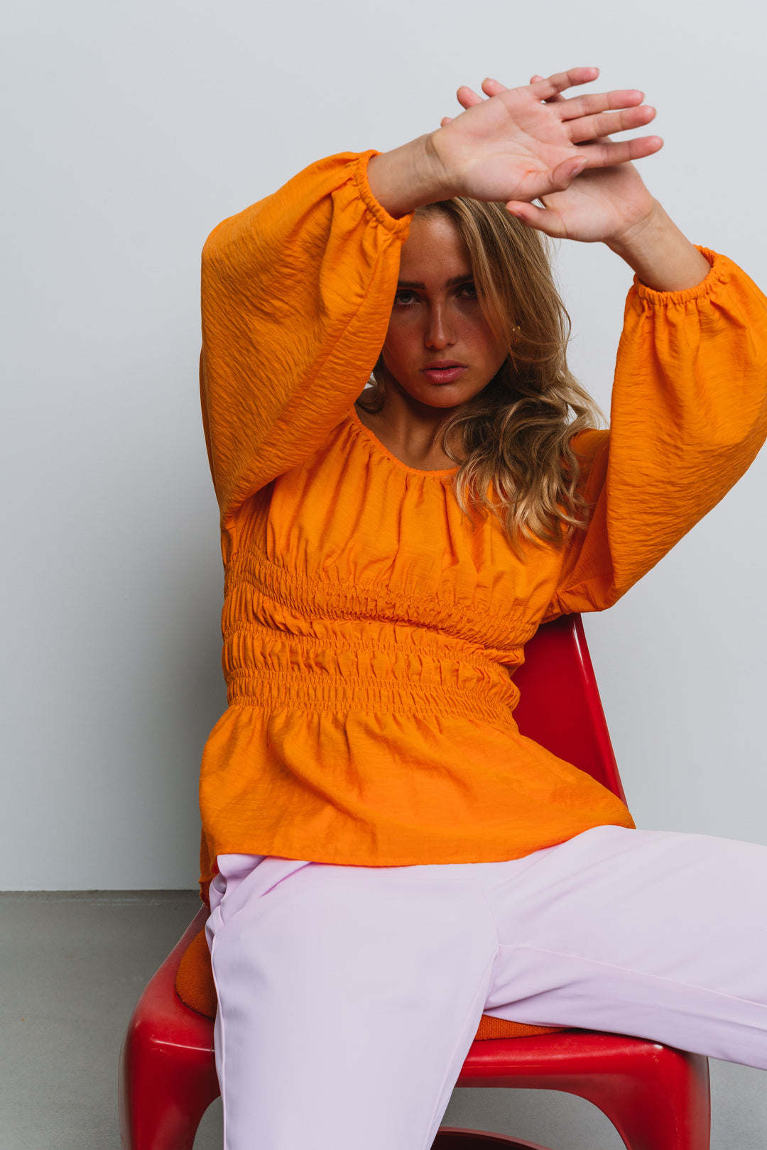 A-VIEW Orange Sille Blouse