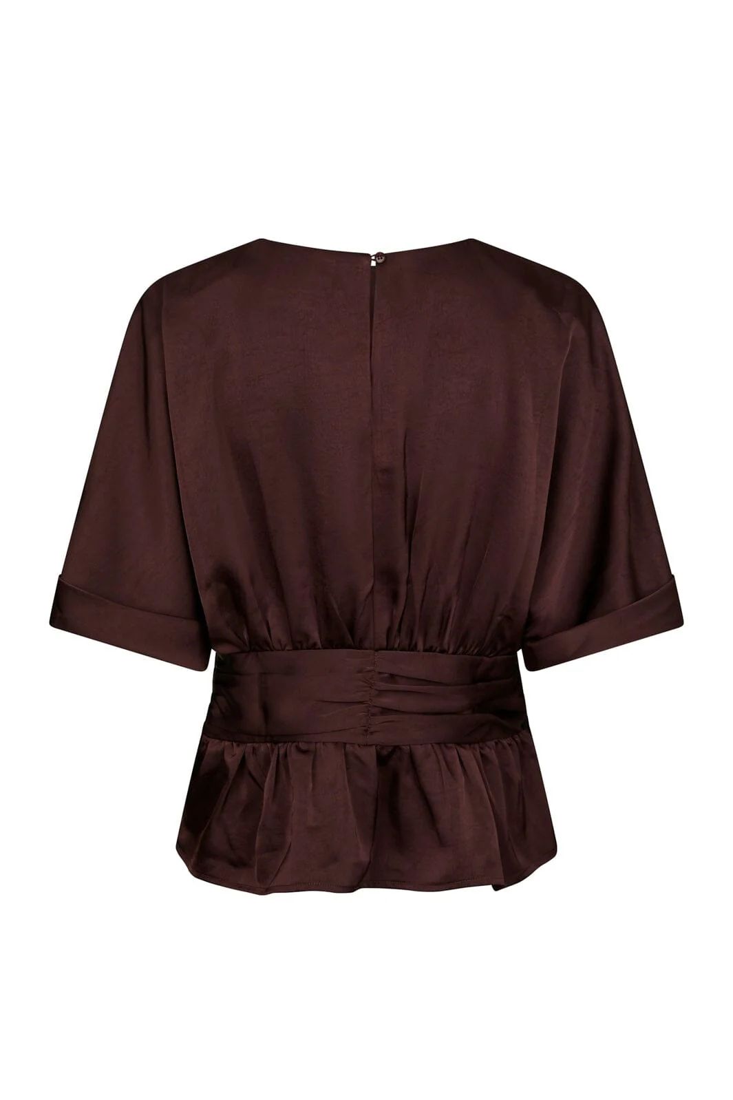 NEO NOIR Annegret Heavy Sateen Blouse Burgundy