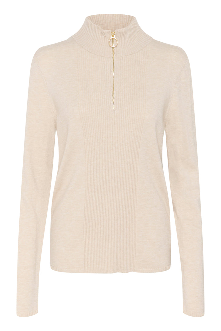 CREAM CRDela High Neck Pullover Oat Melange