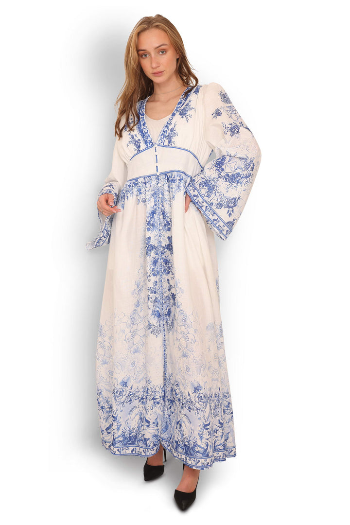 COPENHAGEN LUXE Exclusive Dress Blue Details And Buttons