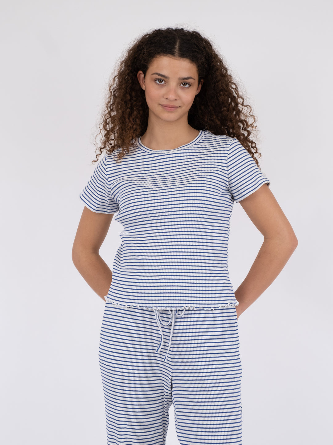 NEO NOIR Lonnie Stripe Tee Blue