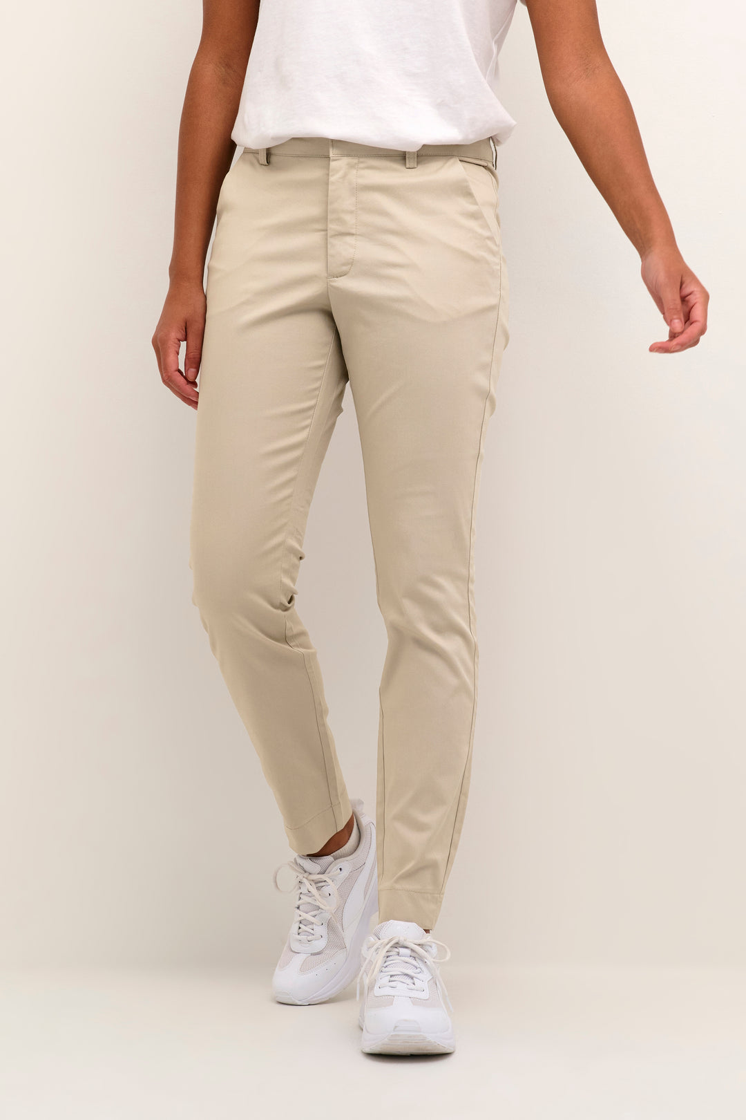 KAFFE KAlea 7/8 Chino Pant Feather Gray