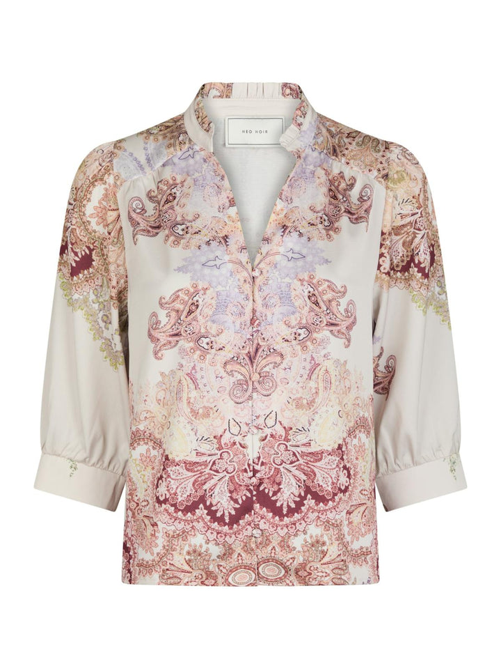 NEO NOIR Roselle Artist Paisley Blouse Ivory