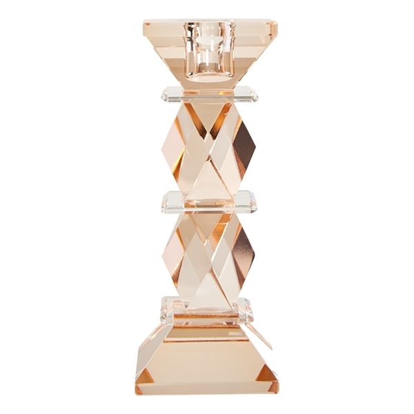 C’EST BON Crystal Holder, Clear/Peach