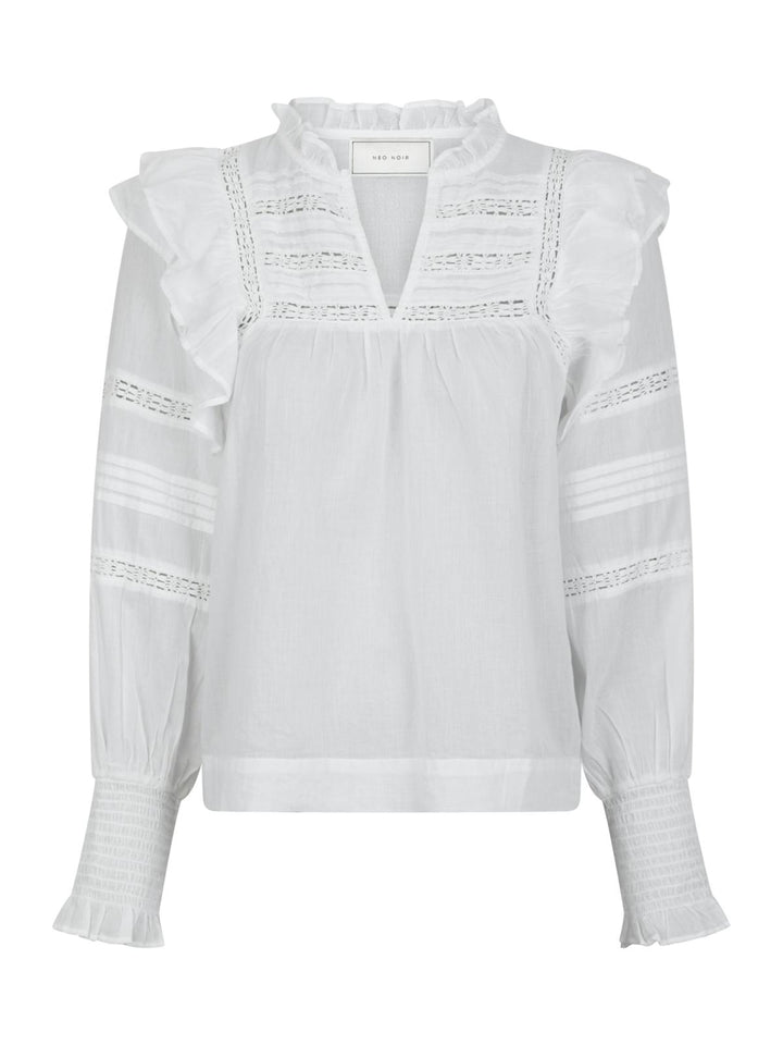 NEO NOIR Mauri S Voile Blouse White