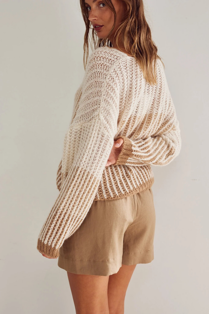 NOELLA Lillie Knit Cheyenne Sand Stripe