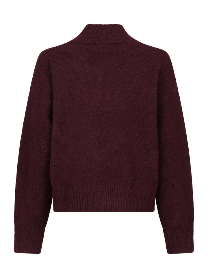 NEO NOIR Paulina Knit Blouse Wine