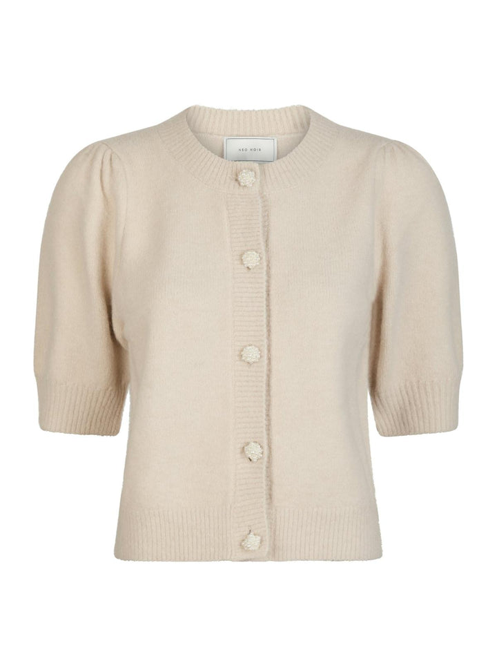 NEO NOIR Trudy Deco Knit Cardigan Ivory
