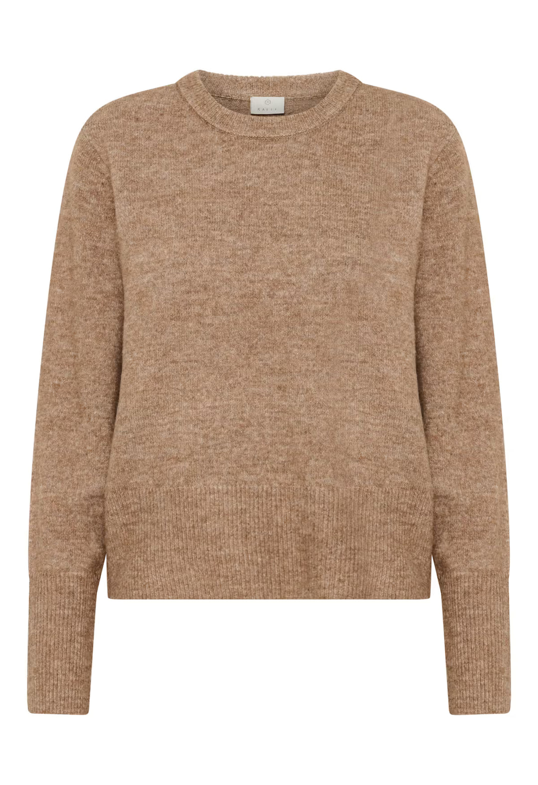 KAFFE KAniel Crew Neck Pullover Toasted Coconut Melange