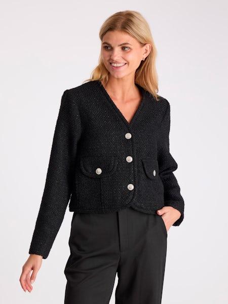 NEO NOIR Manua Boucle Jacket Black