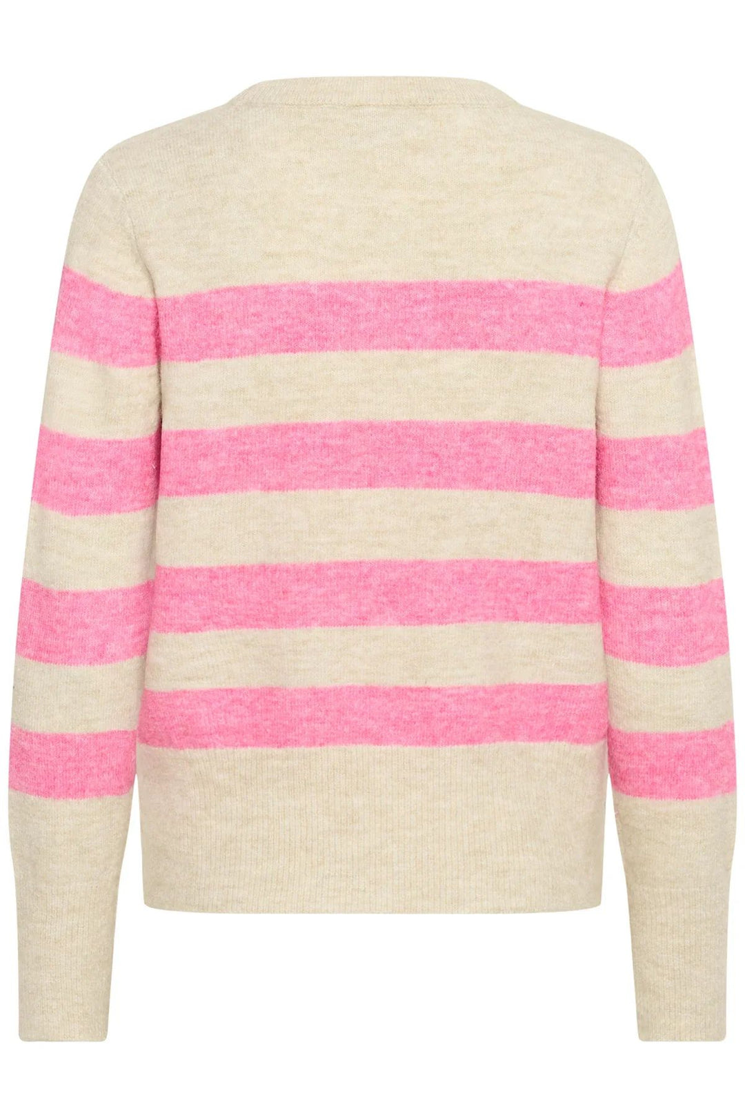 KAFFE KAniel Striped Pullover Feather Gray Melange/Pink