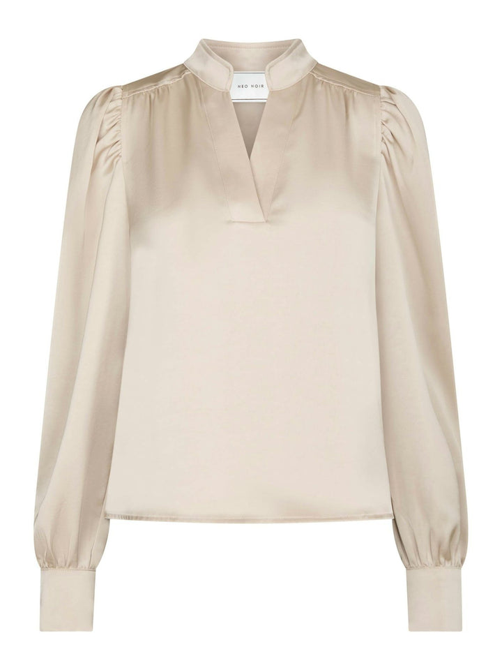 NEO NOIR Rosslyn Heavy Sateen Blouse Champagne