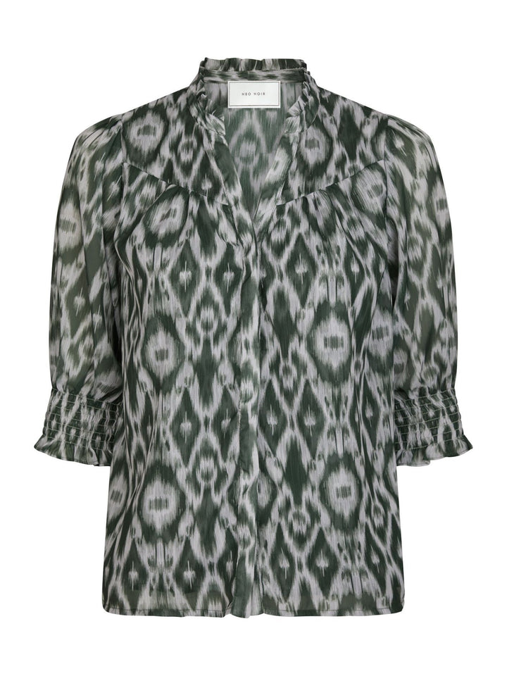 NEO NOIR Diana Graphic Fade Blouse Dusty Green