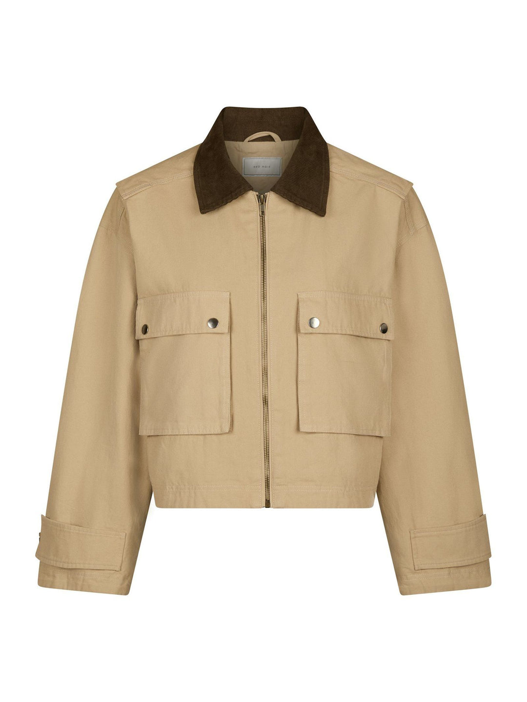 NEO NOIR Rivera Canvas Boxy Jacket Sand