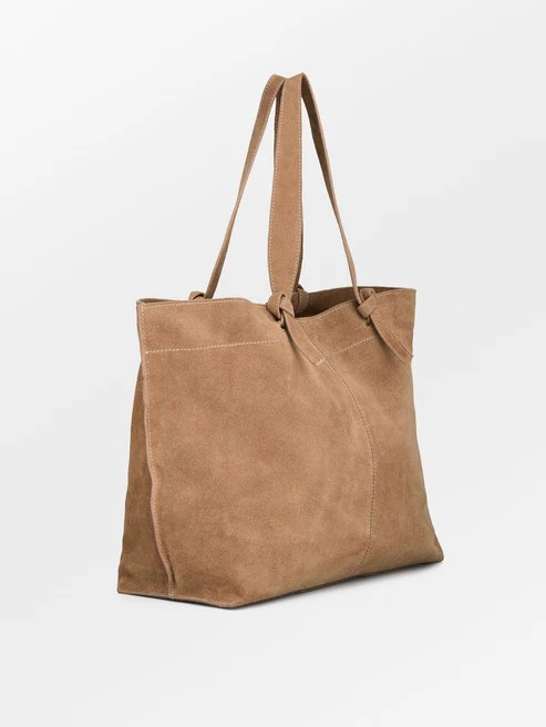 BECKSÖNDERGAARD Suede Veg Aubrey Bag Hazel Brown