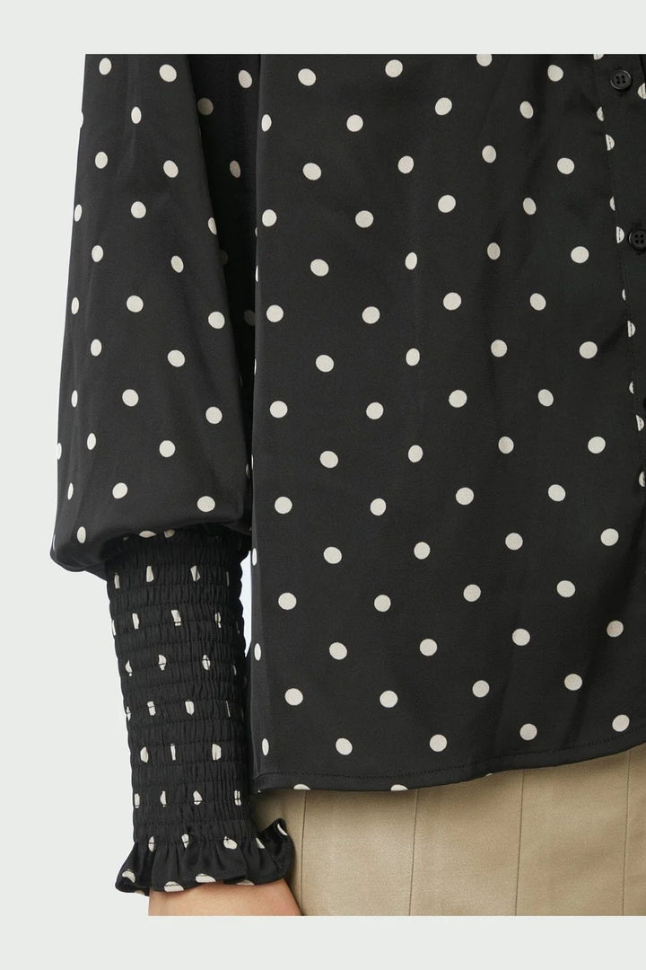 NEO NOIR Camisa Dot Blouse Black