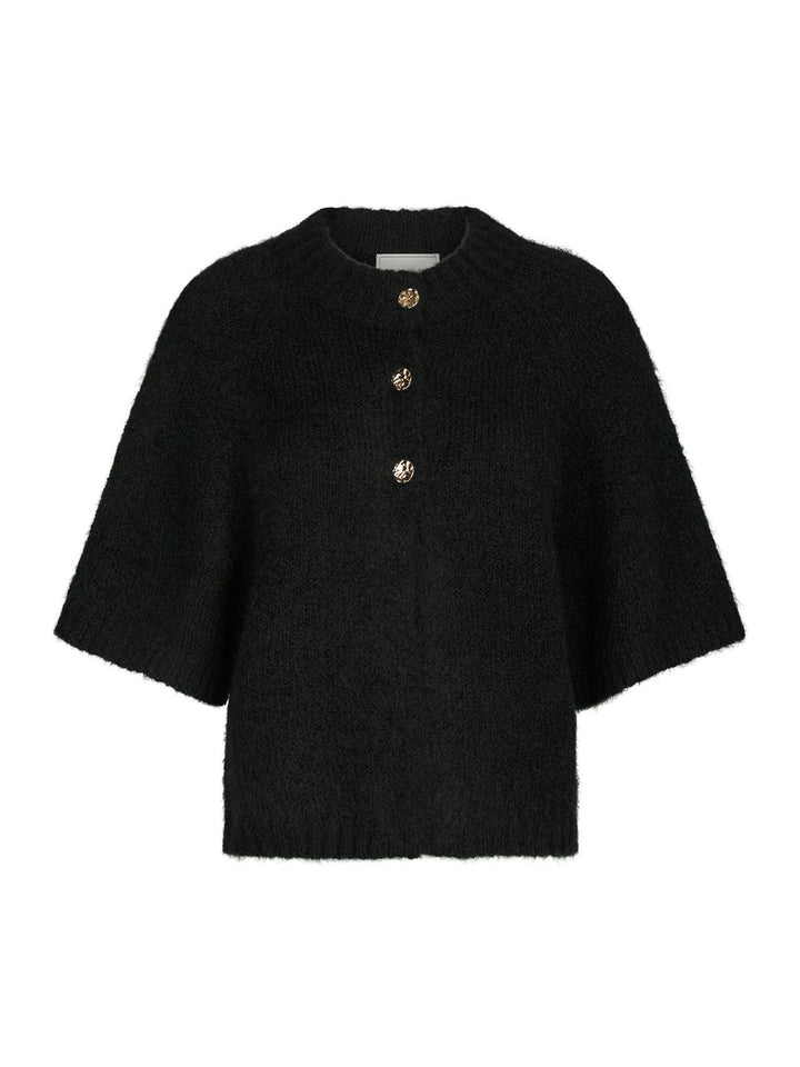 NEO NOIR Benuta Fluffy Knit Cardigan Black