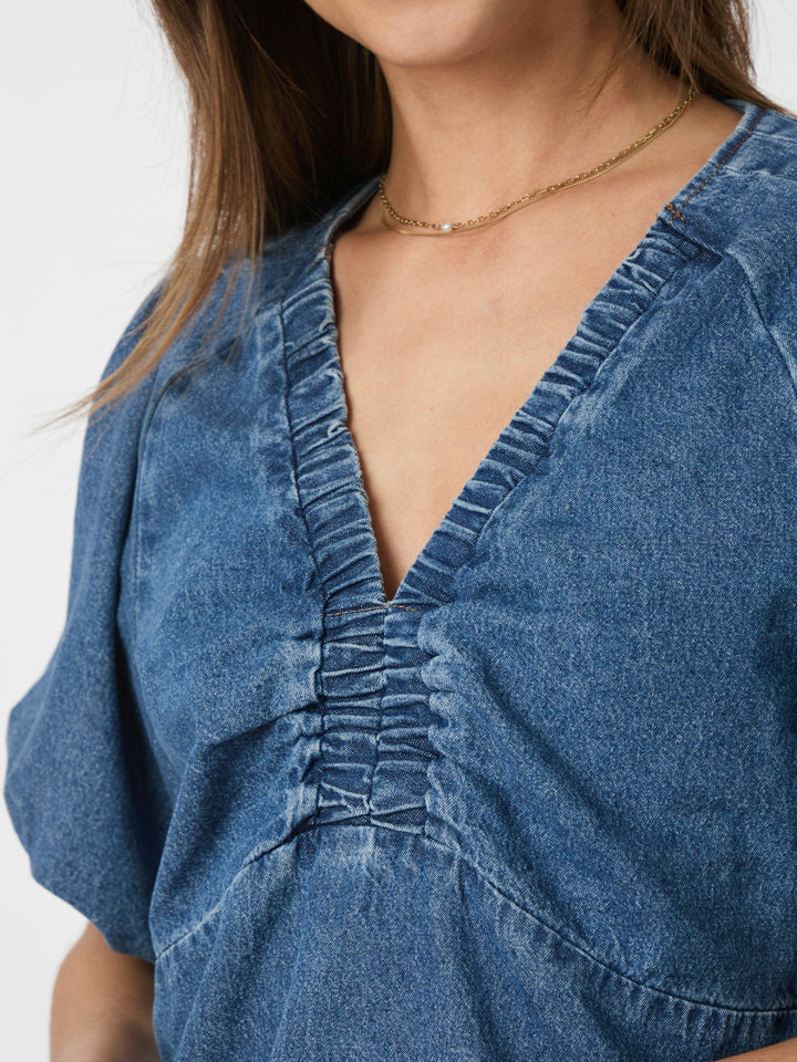 NEO NOIR Irina Denim Blouse Blue