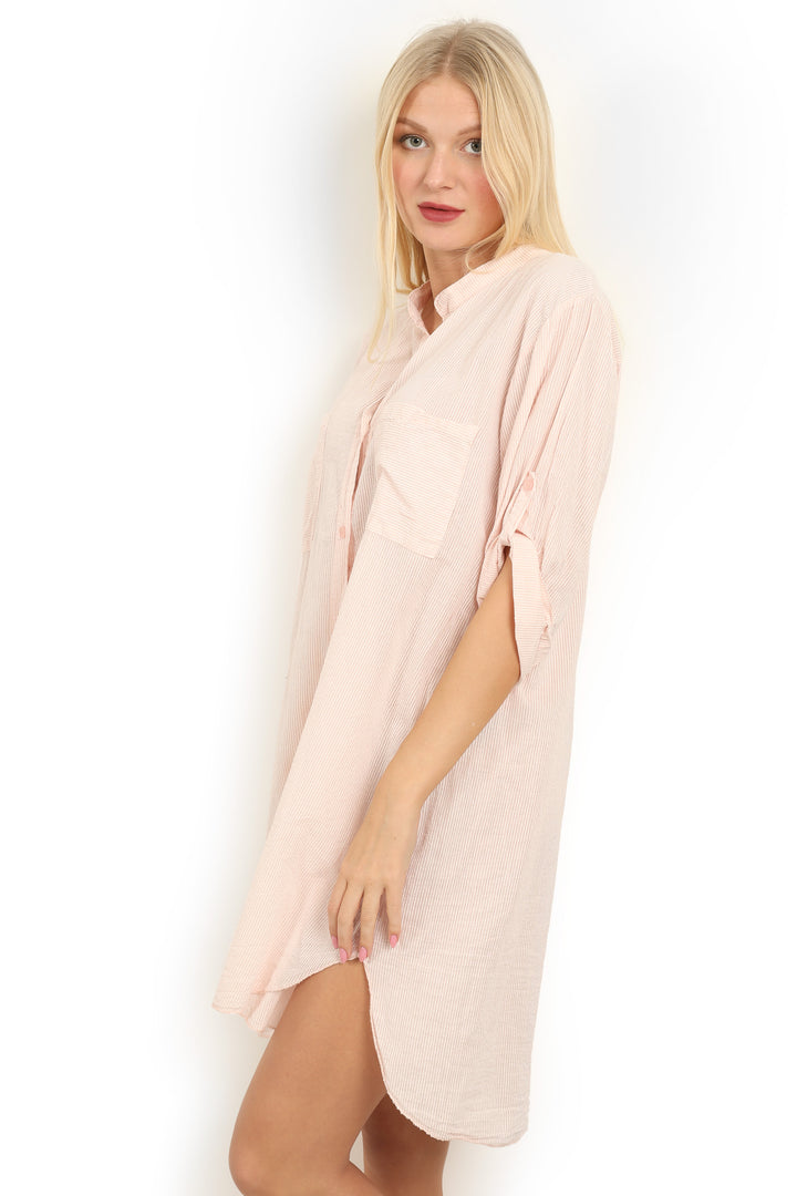 COPENHAGEN LUXE Longshirt Dusty Rose Stripes