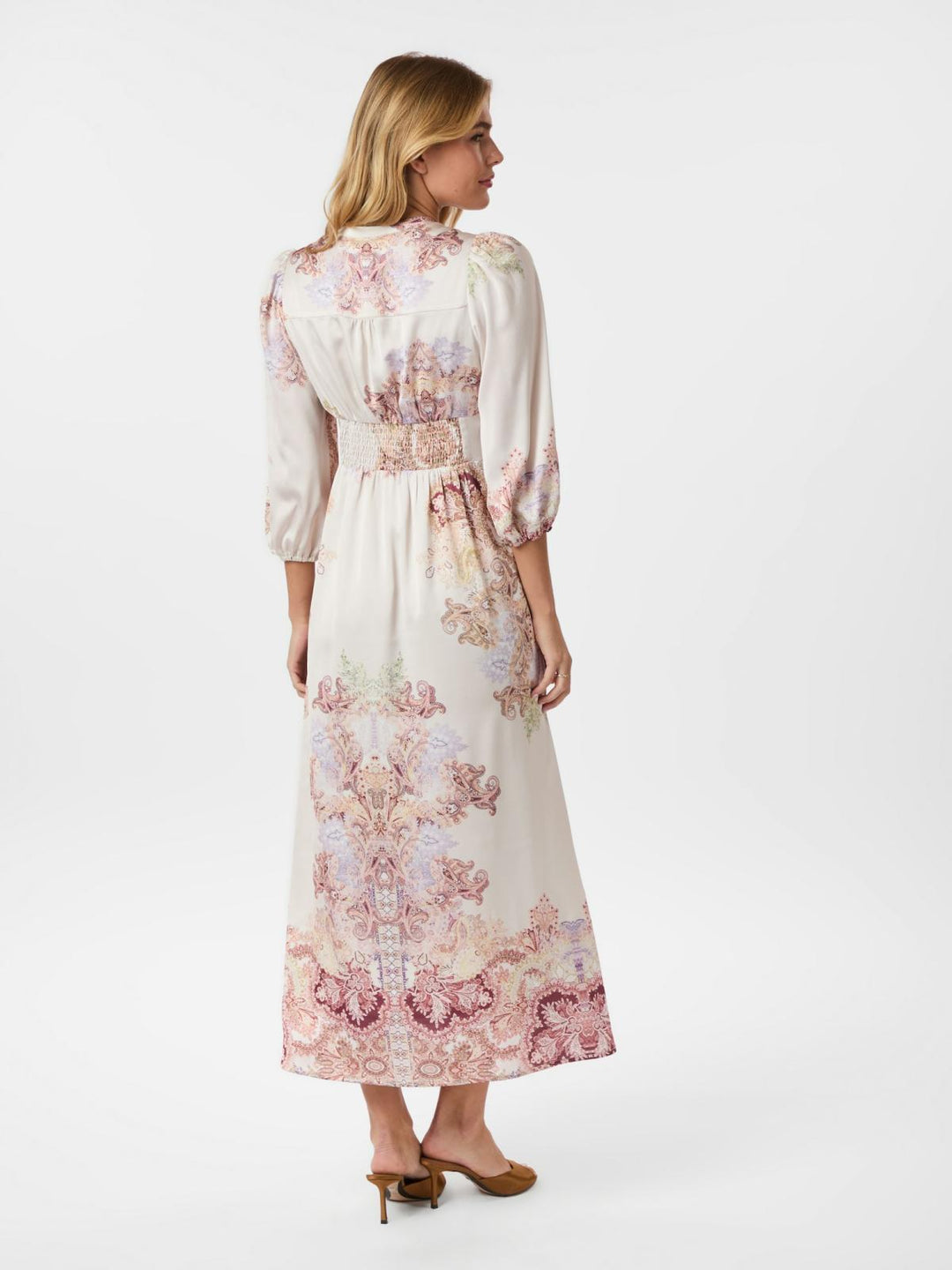 NEO NOIR Stellar Artist Paisley Dress Ivory
