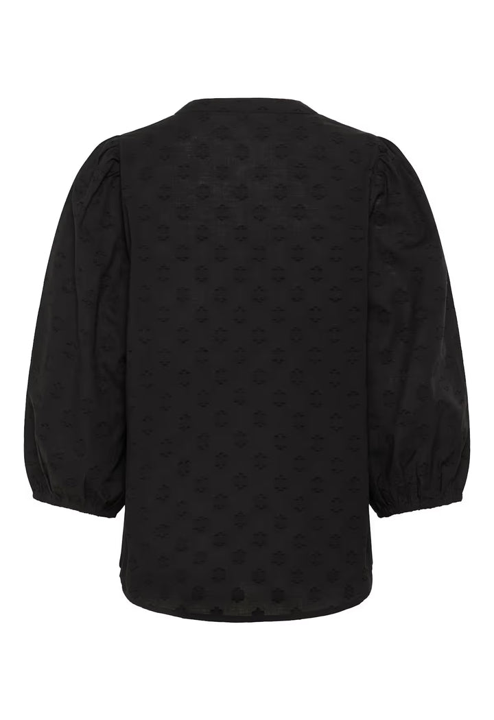 KAFFE KAenya Blouse 3/4 SL Deep Black
