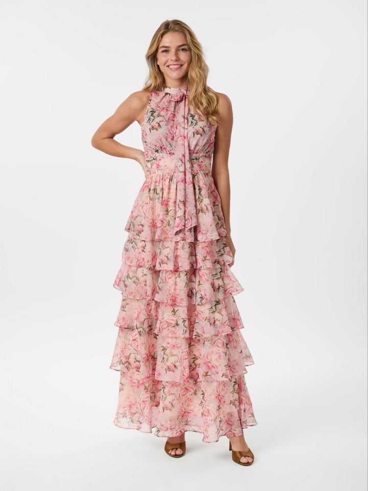 NEO NOIR Marli Flower Chiffon Dress Rose