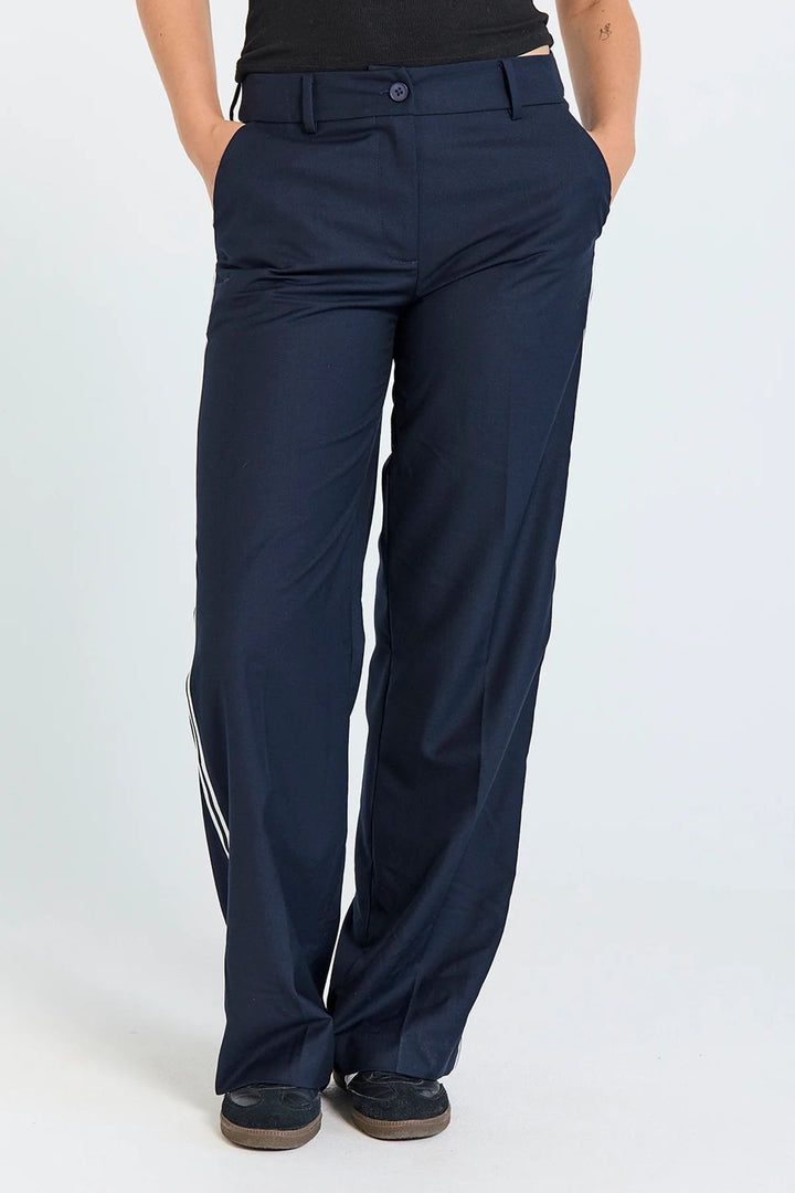 FREEQUENT FQLio-Pants Salut w. Star Off-White
