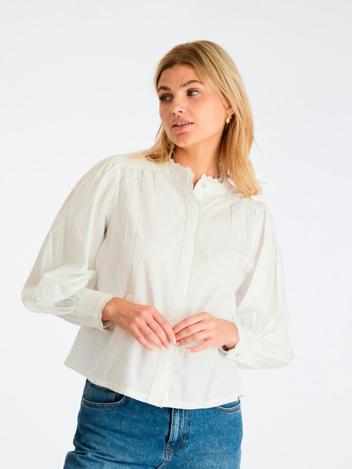 NEO NOIR Ema C Poplin Blouse White